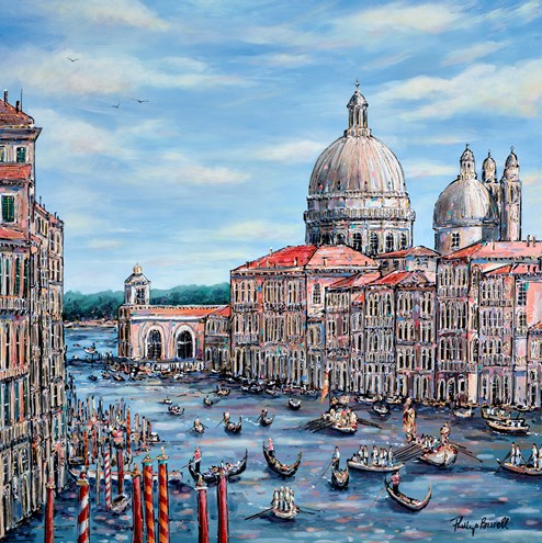 Regatta Storica, Venezia by Phillip Bissell - Original Painting on Box Canvas